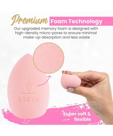 Sakya Beauty Blending Makeup Sponge - Natural Foundation & Cleansing Sponge Medium to Full Coverage Pack of 4 - International Shipping Available - Buy Online on GoSupps.com