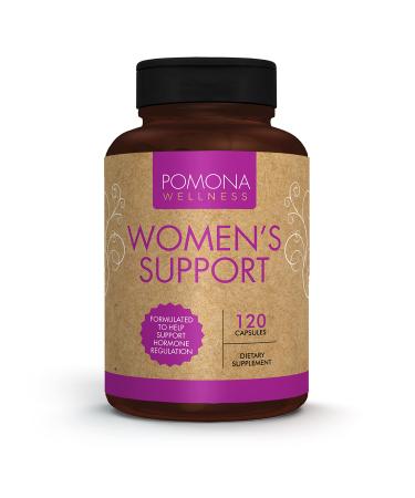Pomona Wellness Women's Menopause Supplement Multivitamin Supports Hormone Balance Hot Flashes Night Sweats Adrenal and Thyroid Support with Black Cohosh Non-GMO 120 Count 30.0 Servings (Pack of 1)