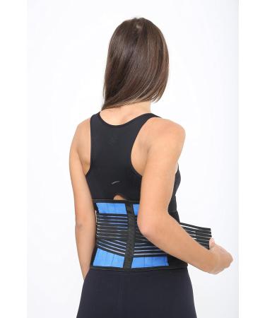 Adjustable Neoprene Double Pull Lumbar Support Belt - Back Pain Relief - Small 22-27 Inch - Buy Online on GoSupps.com