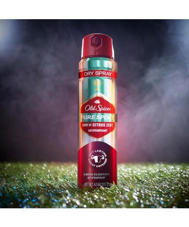 Old Spice Men's Antiperspirant & Deodorant Invisible Dry Spray Pure Sport Plus 122g Pure Sport 122g - Buy Online on GoSupps.com