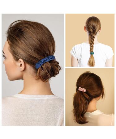 Premium Satin Silk Scrunchies for Women - 8 Pieces Hair Tie Set - Soft Elastic Ponytail Holders in 8 Colors - Perfect Hair Jewelry for Girls - Buy Online on GoSupps.com