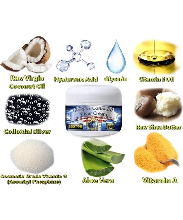 Colloidal Silver Cream 2-oz - Natural Skin Soothing Treatment - Buy Online on GoSupps.com
