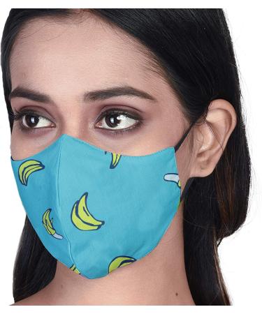 Raho Safe Suman Nathwani Designer Face Mask - 3-Layer 100% Pure Japanese Cotton | Breathable Washable Reusable - Set of 4 - Buy Online on GoSupps.com