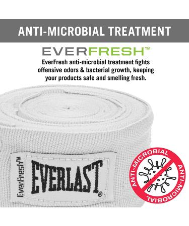 Everlast 4456WHT Hand Wraps White 180 - Premium Boxing Hand Wraps - Buy Online on GoSupps.com