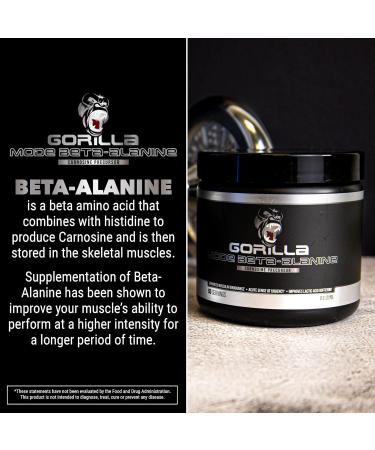 Gorilla Mode Beta-Alanine | Enhance Muscular Endurance | 3.2g Servings | International Shipping Available - Buy Online on GoSupps.com