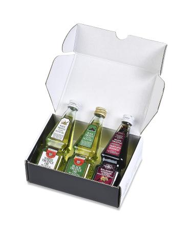 Truffle Oil Gift Box Trio: Black & White Truffle Oil with Truffle Balsamic Vinegar - 55ml (1.86 Fl Oz) Set of 3 Oils - Buy Online on GoSupps.com