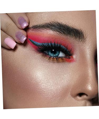 FOMIYES 4 Pairs False Eyelashes Eye Makeup Sticker Stickers Adhesive Eye Line Sticker Eye Line Strip Slim 4x1.5cm Blue - Buy Online on GoSupps.com
