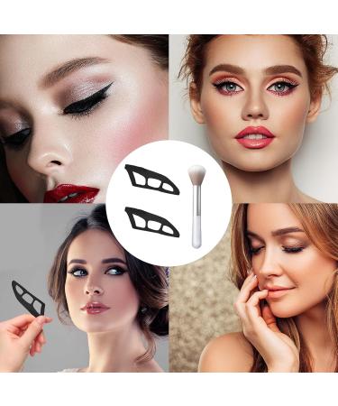 Vimmvid 3 Pieces Eyeshadow Stencil Eyeshadow Stencil with Makeup Brush Eyeshadow Quick Makeup Stencil for Deepening Your Eyes for Eyeliner Stencil for Beginners - Buy Online on GoSupps.com