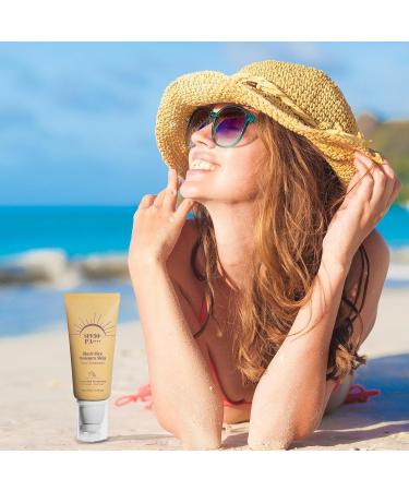 Daily Moisturizing Sunscreen SPF50+ Sunscreen SPF50+ | Black Rice Face Sunscreen Sunscreen Sunscreen - 50g Non-Greasy Velvet Finish Sunscreen for Face and Body - Buy Online on GoSupps.com