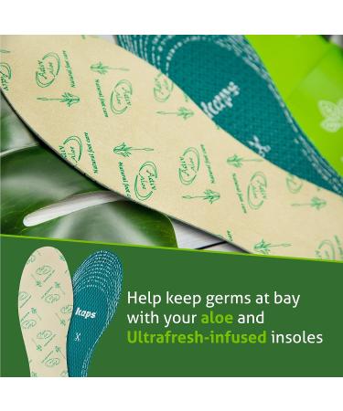 Kaps Ultrafresh Adult Insoles with Odour Eliminator and Aloe Infusion - Perfect for Women & Men in Boots, Sneakers, and Formalwear - Buy Online on GoSupps.com