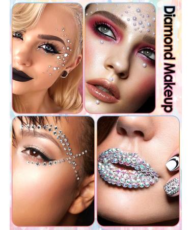 EBANKU 3Pcs Mermaid Sequins Body Glitter Gel Set with Makeup Brushes - Festival Party Makeup Decoration in Yellow, Silver, and White - Buy Online on GoSupps.com