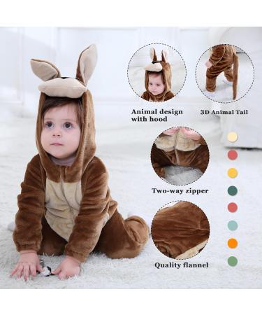 Doladola Unisex Baby Kangaroo Hooded Romper | Toddler Jumpsuit 24-30 Months - Buy Online on GoSupps.com
