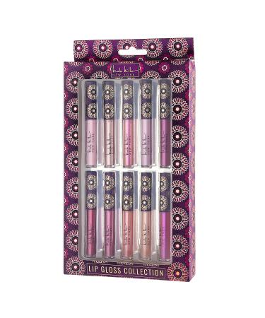 Nicole Miller 10 Pc Shimmery Lip Gloss Collection for Women and Girls - Long Lasting Color Set with Rich Purple Hues - Buy Online on GoSupps.com