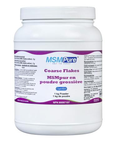 MSMPur flocone de poudre grossi re 1 kg Cristaux de soufre organique Suppl ment de MSM pur distill 99 9% Fabriqu aux Etats-Unis