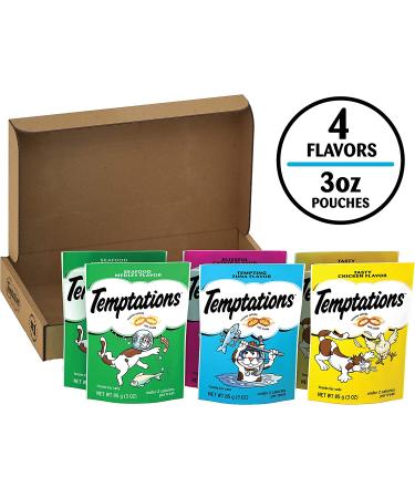 TEMPTATIONS MixUps and Classics Variety Packs - 6 Pack of 3 oz. Feline Favorites with Multiple Flavors - Buy Online on GoSupps.com