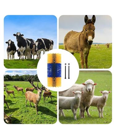 Generic Cattle Scratch Brush - Cow Brush for Itching Relief | Perfect for Cattle Horses Sheep & Pigs - Yellow - Buy Online on GoSupps.com