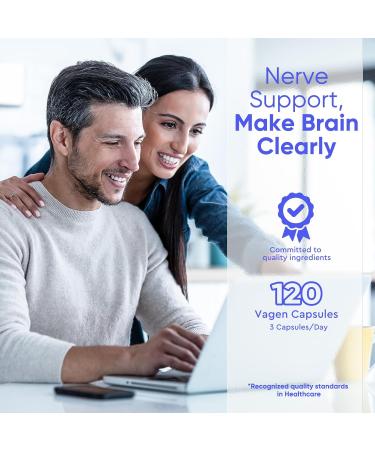 Nerve Savior for Neuropathy - Advanced Nerve Health Blend with 600mg Alpha Lipoic Acid & Benfotiamine - 120 Capsules | Fast International Shipping - Buy Online on GoSupps.com