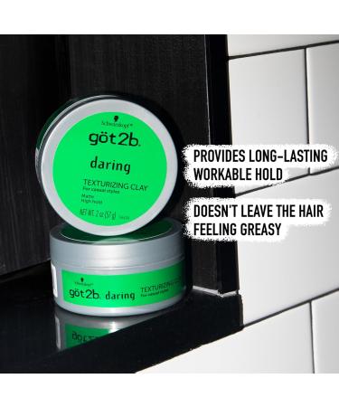 Schwarzkopf Got 2B Daring Texturizing Clay 2oz - Best Hair Styling Product for All Hair Types | International Shipping Available - Buy Online on GoSupps.com