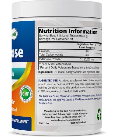 Best Naturals D-Ribose Powder 0.5kg (0.5kg (Pack of 2)) - Buy Online on GoSupps.com