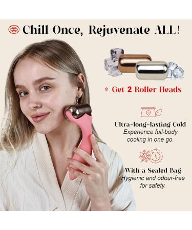 Rena Chris Ice Roller for Face & Body | Stainless Steel Roller Heads for Cooling Relief | Clear Skin & Puffiness Massage Tool - Buy Online on GoSupps.com