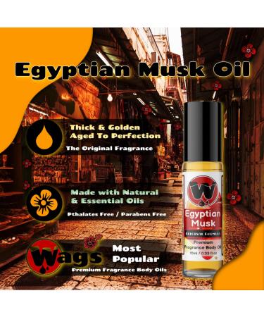 Buy WagsMarket Egyptian Musk Oil - Roll On & Glass Bottles (0.33oz to 4oz) - International Shipping Available - Buy Online on GoSupps.com
