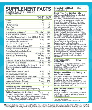 Bio Naturals Liquid Whole Food Multivitamin for Men & Women - 100+ Ingredients Superfoods Vegan - 32 oz Organic Nutritional Supplement - Buy Online on GoSupps.com