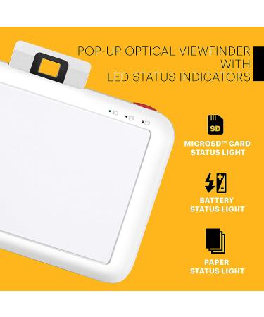 Kodak Step Instant Camera Bundle - 10MP Image Sensor, Zink Zero Ink Tech, Photo Album, Case, 20 Pack Zink Paper, Markers, Stickers - White - Buy Online on GoSupps.com