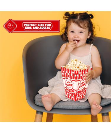 Poppy's Large Popcorn Boxes 100 Pack 46 Oz Concession-Grade Popcorn Buckets Popcorn Machine Accessories for Popcorn Bars Movie Nights Concessions - Buy Online on GoSupps.com