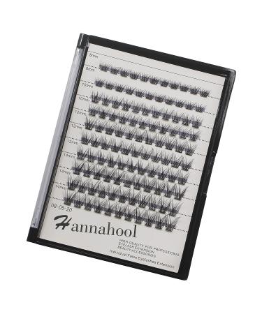 Hannahool Pro Grafting Wide Stem Mixed Individual Cluster False Lashes D Curl 3D Natural Volume Extensions (8-10-12-14mm) - Buy Online on GoSupps.com
