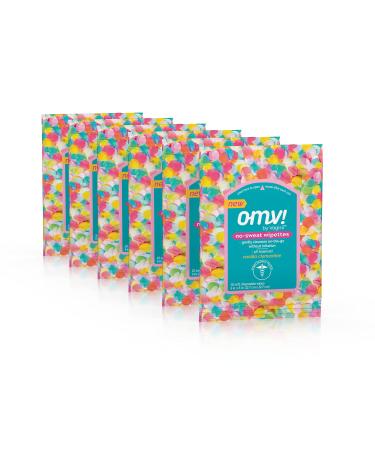 OMV! by Vagisil No-Sweat Feminine Intimate Wipes for Women, Gynecologist Tested, Vanilla Clementine Scent, 10 Wipes in a Resealable Pouch (Pack of 6) 10 Count (Pack of 6)
