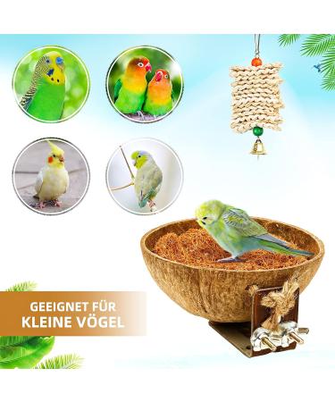 Natural Coconut NC Birds Nest Set - Ultimate Bird Playground & Cage Accessories for Budgies & Nymphs - Buy Online on GoSupps.com
