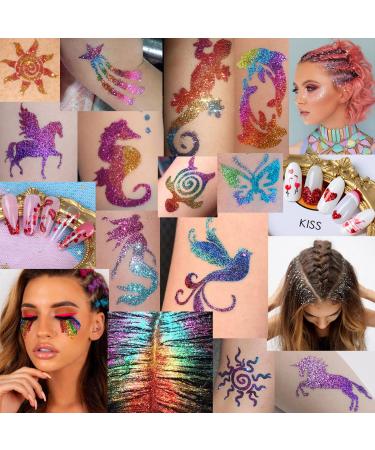 Warmfits Holographic Nail Glitter - 12 Colors Superfine Festival Powder for Nail & Body Art - Buy Online on GoSupps.com