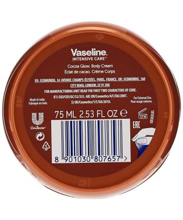Vaseline 75ml Cocoa Moisturizing Cream - Nourish & Hydrate Skin | International Shipping - Buy Online on GoSupps.com