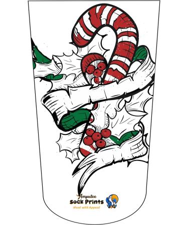 Amputee Stump Sock - Candy Cane Hollies Wrap - V1 3Ply Design - Heal with Appeal - Buy Online on GoSupps.com