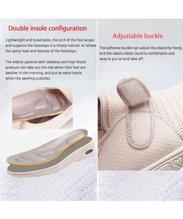 TDHLW Diabetic Shoes for Women Men - Orthopedic Air Cushion Slip-On Walking Shoes for Swollen Feet - Comfortable Orthopaedic Diabetic Slippers - Adjustable and Wide Fit - 4.5 G - Buy Online on GoSupps.com