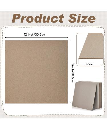 20 Pcs Kraft Heavy Duty Chipboard Sheets - 12 x 12 Inch 70PT Bookbinding Supplies - Buy Online on GoSupps.com
