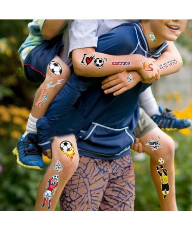 Konsait Football Soccer Ball Temporary Tattoos - 142PCS for Kids Birthday Party Favors - Buy Online on GoSupps.com