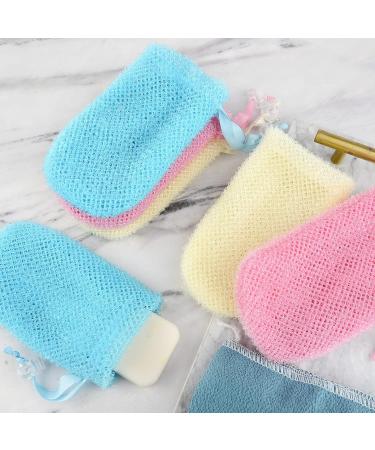 Linkidea 6-Piece Peeling Soap Bag Set | Nylon Soap Holder & Body Scrubber for Shower - International Shipping Available - Buy Online on GoSupps.com