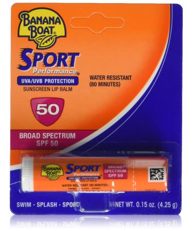 Banana Boat Sport Spf 50 Sunscreen Lip Balm 6 Count