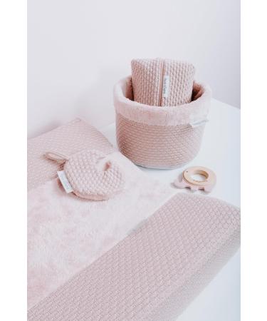 BO BABYS ONLY Moon-Shaped Pacifier Cloth - Sky Cotton & Teddy Fabric - 20x20 cm for Girls - Old Pink - Buy Online on GoSupps.com