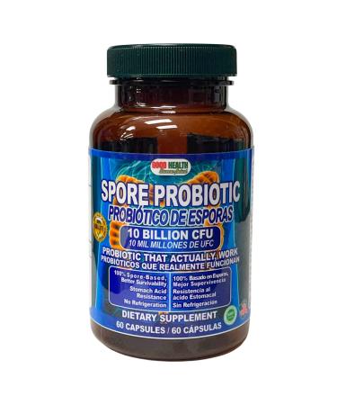 Good Health Buena Salud Spore Probiotic 10 Billion CFU - 60 Capsules