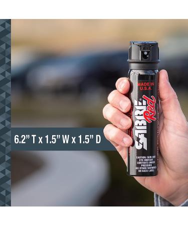 SABRE Magnum 120 Pepper Spray - 40 Bursts, 12ft Range, 122g Canister, UV Marking Dye - Black - Buy Online on GoSupps.com