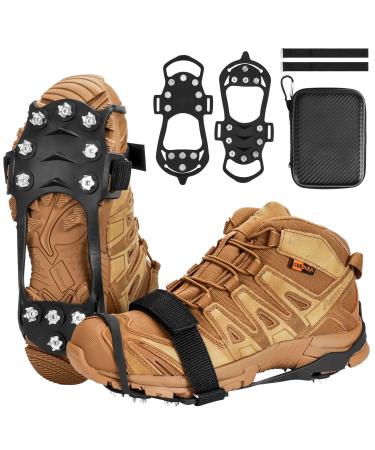 LCMOM spikes for shoes winter shoe spikes snow and ice cream anti slide spikes shoes shoes with 11 teeth shoe spikes gr del crampon ICE grips clamps ice spikes for women and men