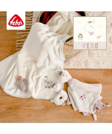 Fehn Activity Toy Lama - Motoric Baby Toy with Fastening Ring | Gripping Elements for Infants & Toddlers | Cuddly Animal Toy for 0+ Months - Buy Online on GoSupps.com