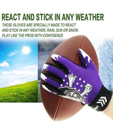 Buy Finger Ten American Football Receiver Gloves for Youth Girls | Waterproof Impact Protection | Size L (Ages 5-14) - Buy Online on GoSupps.com