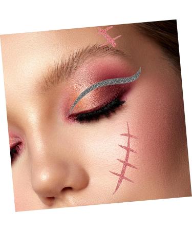 Abaodam 2 Sheets Halloween Decorations Sticker Plastic Party for Children Halloween Cosplay Props Fake face Face Funny Eye Patch - Buy Online on GoSupps.com