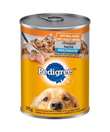 PEDIGREE CHOPPED Adult Wet Dog Food Ground Dinner Chicken 375g Can (12 Pack) Chicken 375 g (Pack of 12)