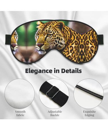 Yellow Leopard Print Sleep Mask | Adjustable & Breathable Eye Mask for Comfortable Sleep - Shop Internationally - Buy Online on GoSupps.com