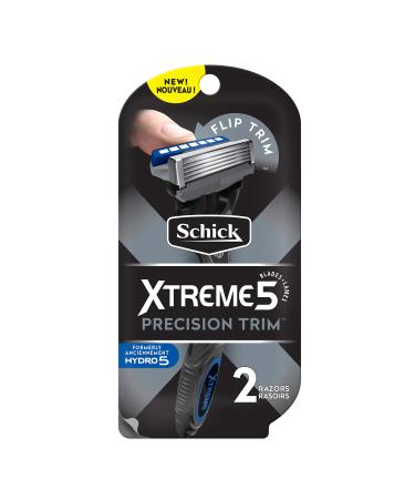 Schick Xtreme 5, Men disposable Razors with premium Handle and 5 Blades, 2 Count W301529600