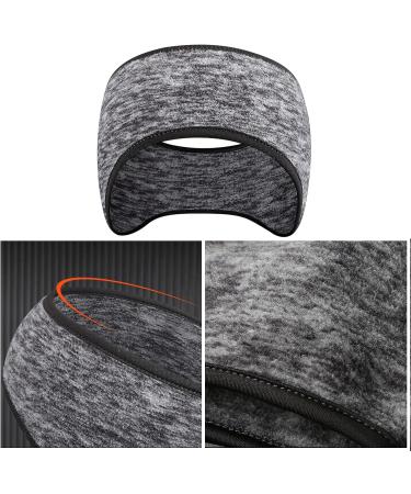 Savita 2 Pack Ear Warmers Headband - Moisture Wicking Thermal Sport Headbands for Winter - Gray and Dark Blue - Unisex - Buy Online on GoSupps.com